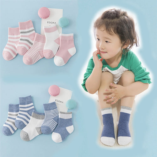 CHILDREN'S Socks Autumn And Winter Stripes Pure Cotton BOY'S Girls Children's Socks Spring And Autumn Tube Baby Socks Infant Hot